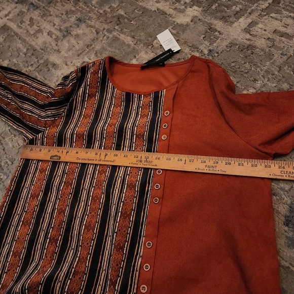 NWT ZANZEA lightweight corduroy Long Sleeve Stripe Vintage Ethnic Blouse. - Picture 8 of 16